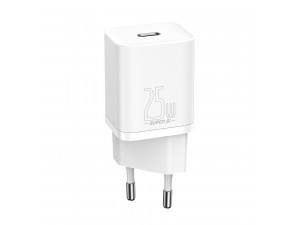 Зарядно за смартфон Baseus 25W Super Si Quick USB-C White CCSP020102